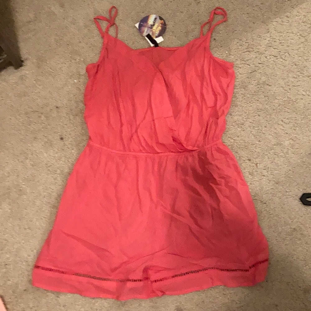 Bright pink romper